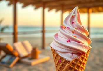 Delicious dairy-free ice cream in a waffle cone