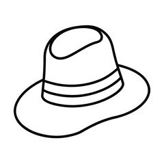 black hat isolated on white