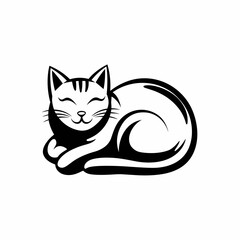 black cat on white background,  cat photo vector jpg ,Logo, icon design, photo, wallpaper, theme.