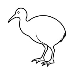 kiwi bird silhouette vector 
