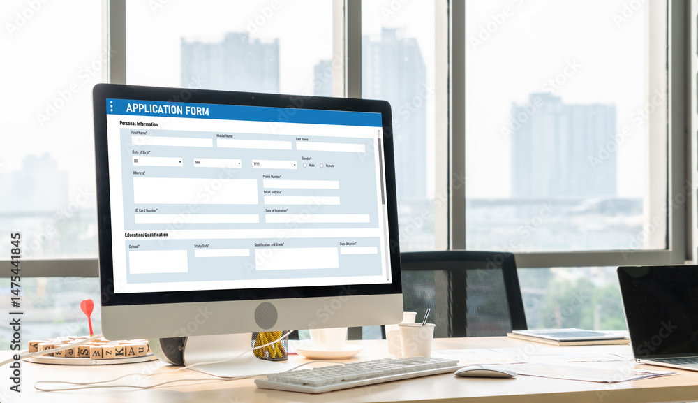 Poster online application form for modish registration on the internet website