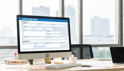 Online application form for modish registration on the internet website