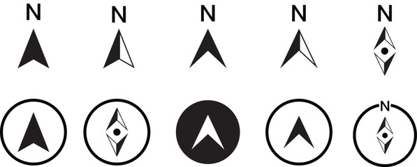 compass icon set, customizable stroke, vector, illustration  © Hasan