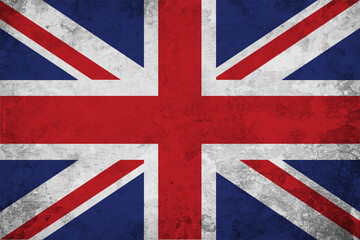 Fototapeta premium Silk UK flag in grunge style. Background illustration. Concept of nationhood
