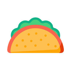 Vector Taco Illustration on Black Background for Food Designs