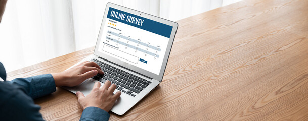 Online survey form for modish digital information collection on the internet network