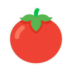 Red tomato illustration on black background, fresh produce