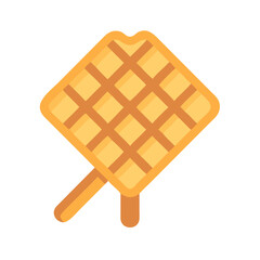 Waffle on a Stick Icon, Delicious Food Treat