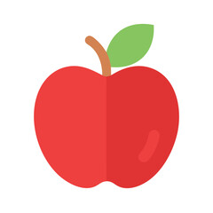 Red Apple Illustration Isolated on Black Background