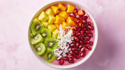 Vibrant Fruit Bowl: A Colorful and Healthy Breakfast Option