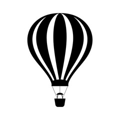Fototapeta premium Silhouette of a Hot Air Balloon in Flight