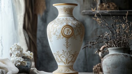 Luxurious Pastel Ceramic Vase &ndash; Exquisite Design and Fine Craftsmanship.