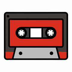 Fototapeta premium audio cassette isolated on white