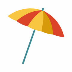 Obraz premium red umbrella isolated on white