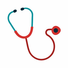 stethoscope on white background