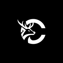 letter C deer logo