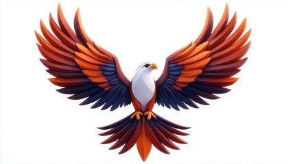 Obraz premium Innovative Design: Garuda Eagle Logo. This Logo Showcases The Creativity And Uniqueness Of Garuda Symbol While Representing Power And Strength.