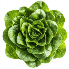 Fresh green lettuce head closeup