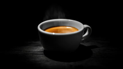 Dark espresso in stylish cup