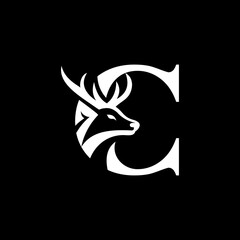 letter C deer logo