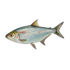 Fototapeta premium ilish fish isolated on white or transparent png