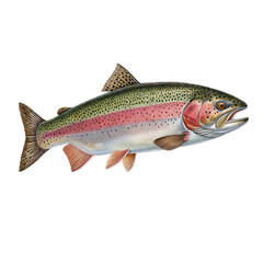 Obraz premium freshwater fish isolated on white or transparent png