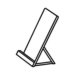 foldable phone stand line art vector