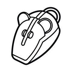 gaming mouse line art vector