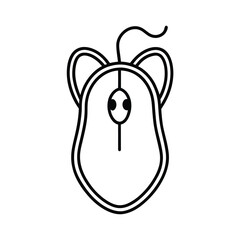 gaming mouse line art vector