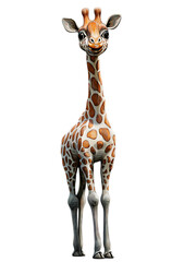 Obraz premium Adorable illustration of a friendly giraffe.