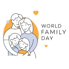 International Day of Families, illustration, International Day of Families poster, on. May 15. Happy International Day of Families, poster, post, Families day poster Vector Design