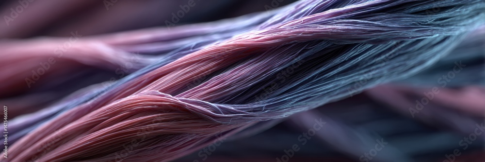 Fototapete detailed macro 3d render of muscle fibers showcasing intricate textures and vibrant colors with a bl