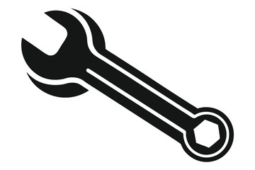 Black spanner offers effective grip with double lined pattern enhancing its iconic silhouette