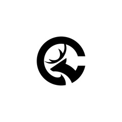 letter C deer logo