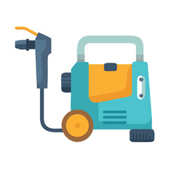 Portable pressure washer vector design element on black