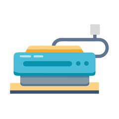 Vinyl Record Player Icon, Retro Turntable Illustration, isolated