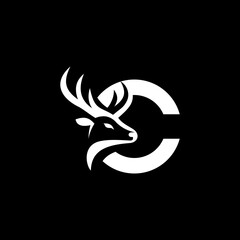 letter C deer logo