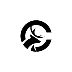 letter C deer logo