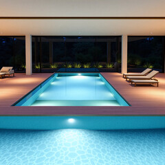 swimming pool in hotel