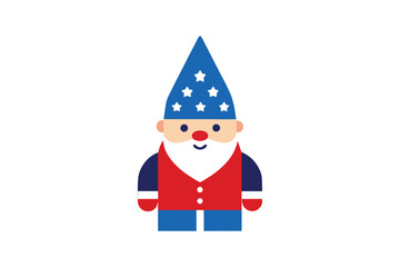 Patriotic Cute Gnomes in USA Flag Colors