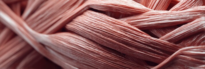 High Detail Muscle Structure Overlay Exhibiting Intricate Fiber Patterns on a Neutral Surface