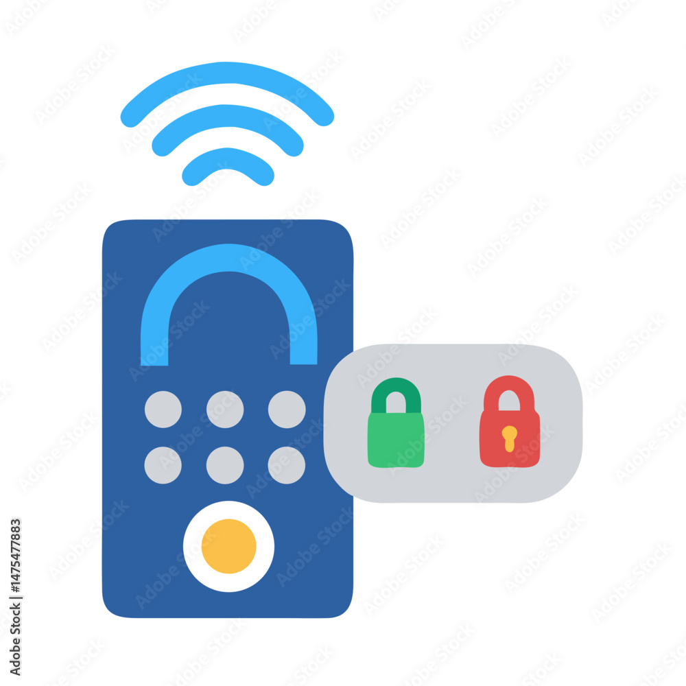 Poster smart home security system mobile app interface