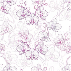 Hand drawn vector illustration Seamless pattern with decorative doodle tulips hand drawn
