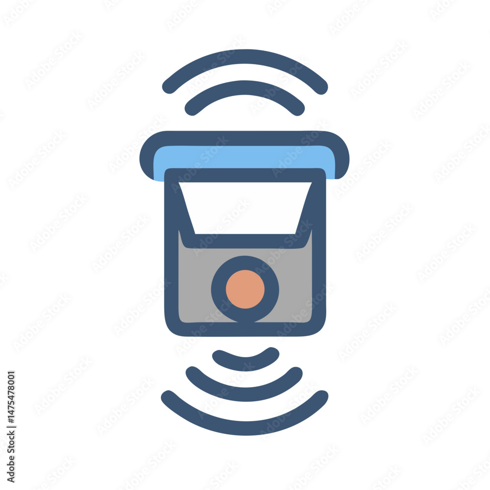 Aufkleber smart security camera or iot sensor system icon