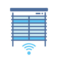 Smart window blinds with wireless control for automation