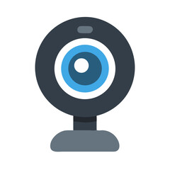 Webcam illustration, vector icon for video calls and conferences