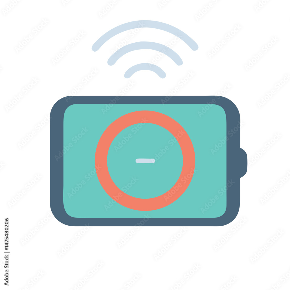 Poster wireless remote control with target screen on black