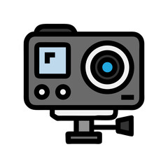Action camera illustration, ideal for adventure photography needs.