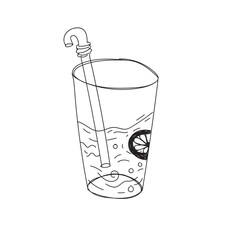 Drinking Glasses hand drown. Cute hand drown. element for prints, cards, invitation, flyer and poster.