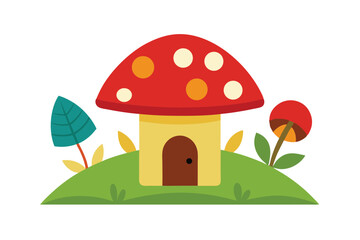  tiny-fantasy-house-with-mushrooms-on-roof-in-fores (